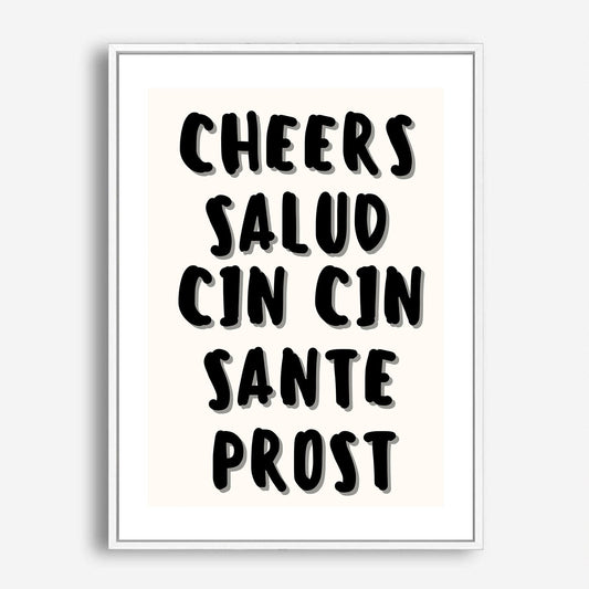 Wes Co Gallery Poster Global Cheers 5 x 7" Home Goods - Coffee  Art Print