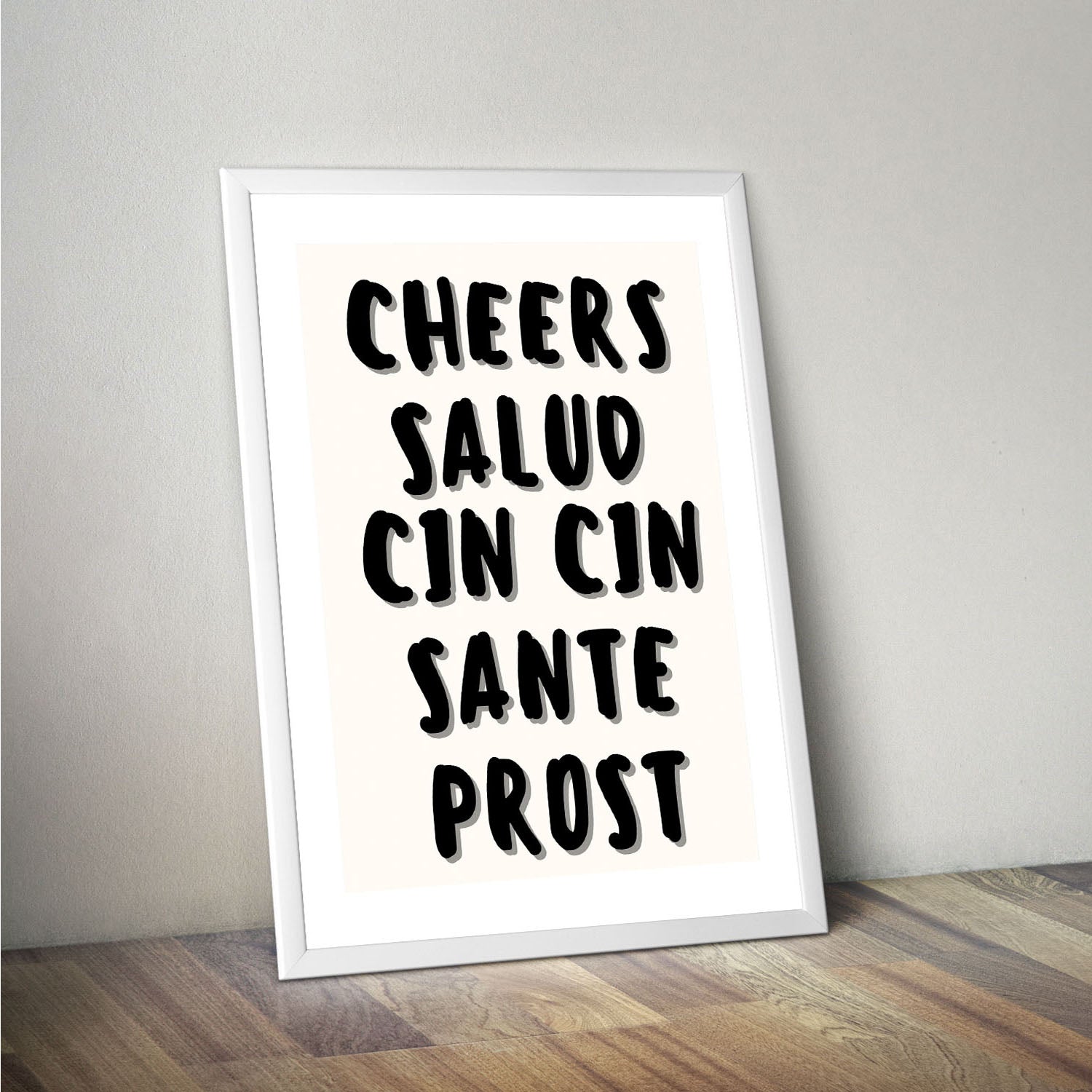 Wes Co Gallery Poster Global Cheers 16 x 20" Home Goods - Coffee  Art Print