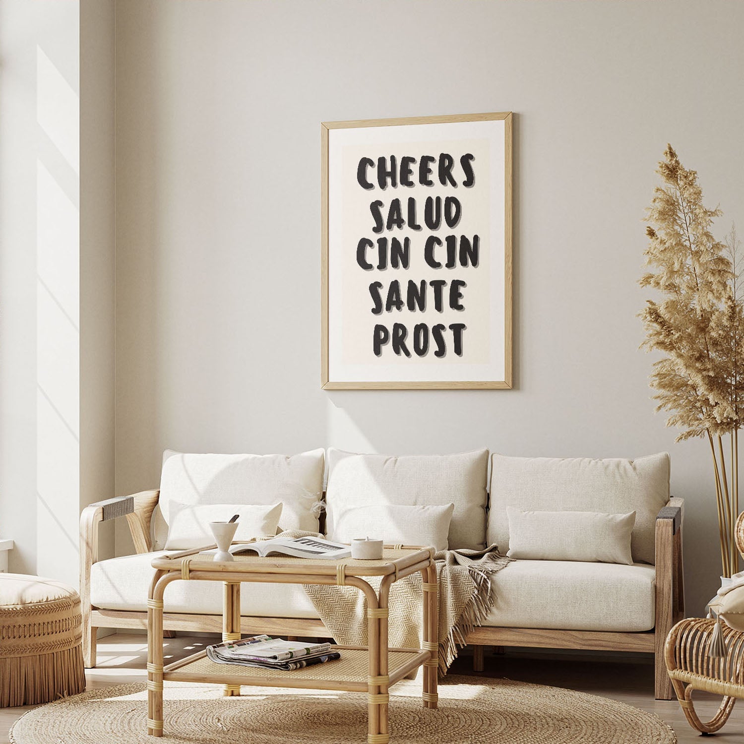 Wes Co Gallery Poster Global Cheers 12 x 16" Home Goods - Coffee  Art Print