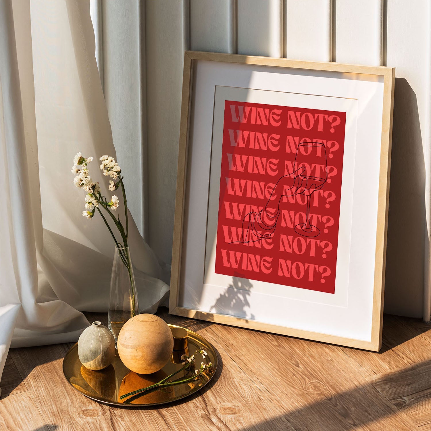 Wes Co Gallery Poster Wine Notr 5 x 7" Home Goods - Coffee  Art Print