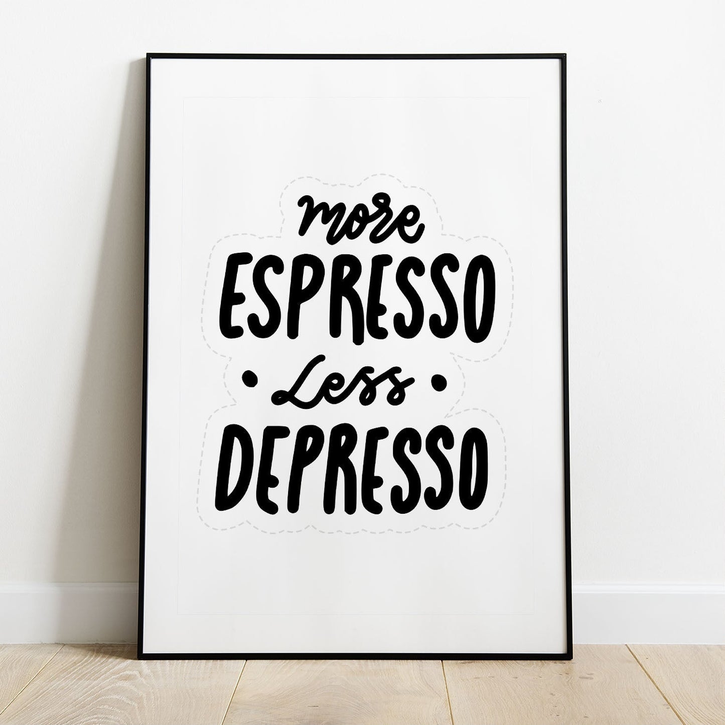 Wes Co Gallery Poster Espresso Quote 8 x 10" Home Goods - Coffee  Art Print