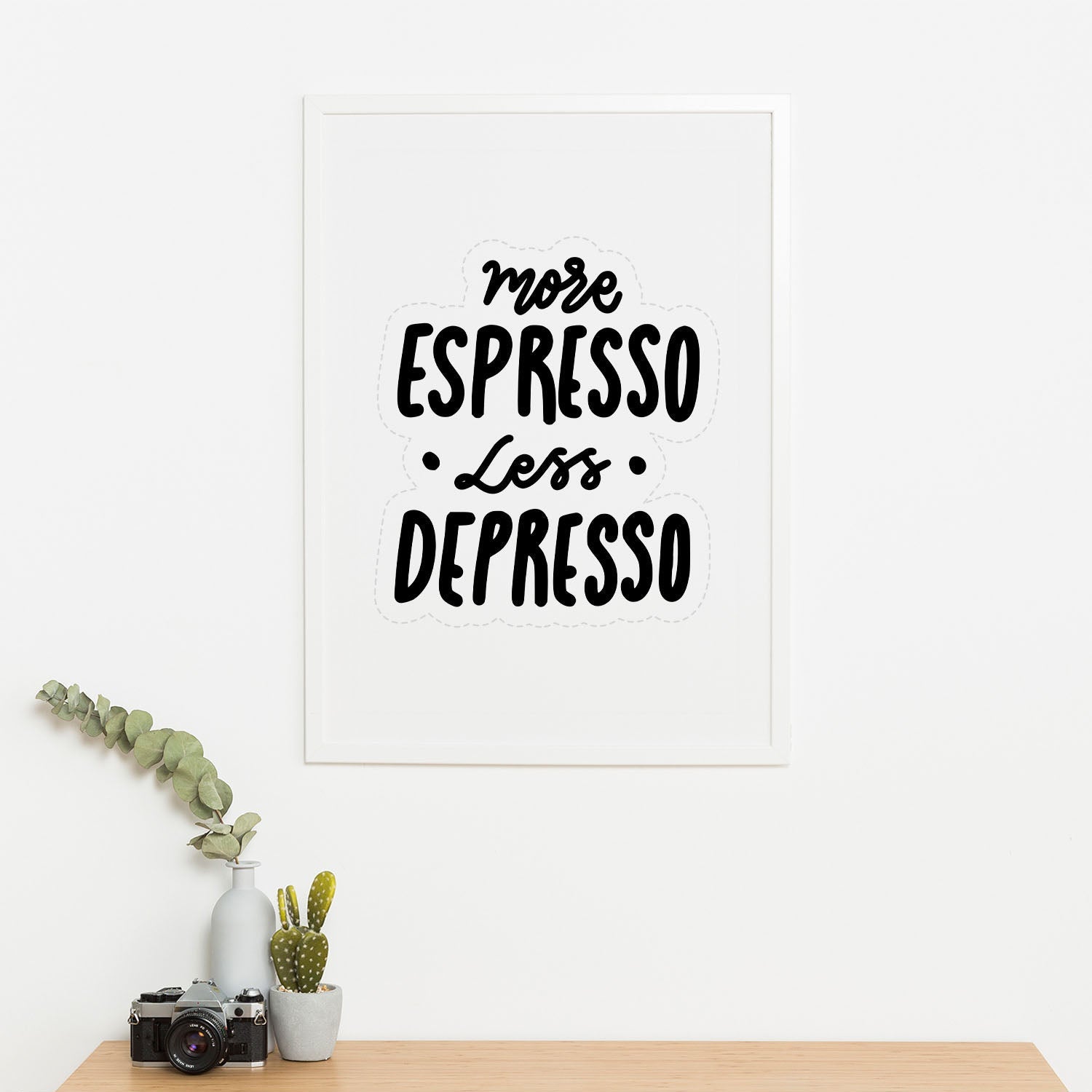 Wes Co Gallery Poster Espresso Quote 16 x 20" Home Goods - Coffee  Art Print