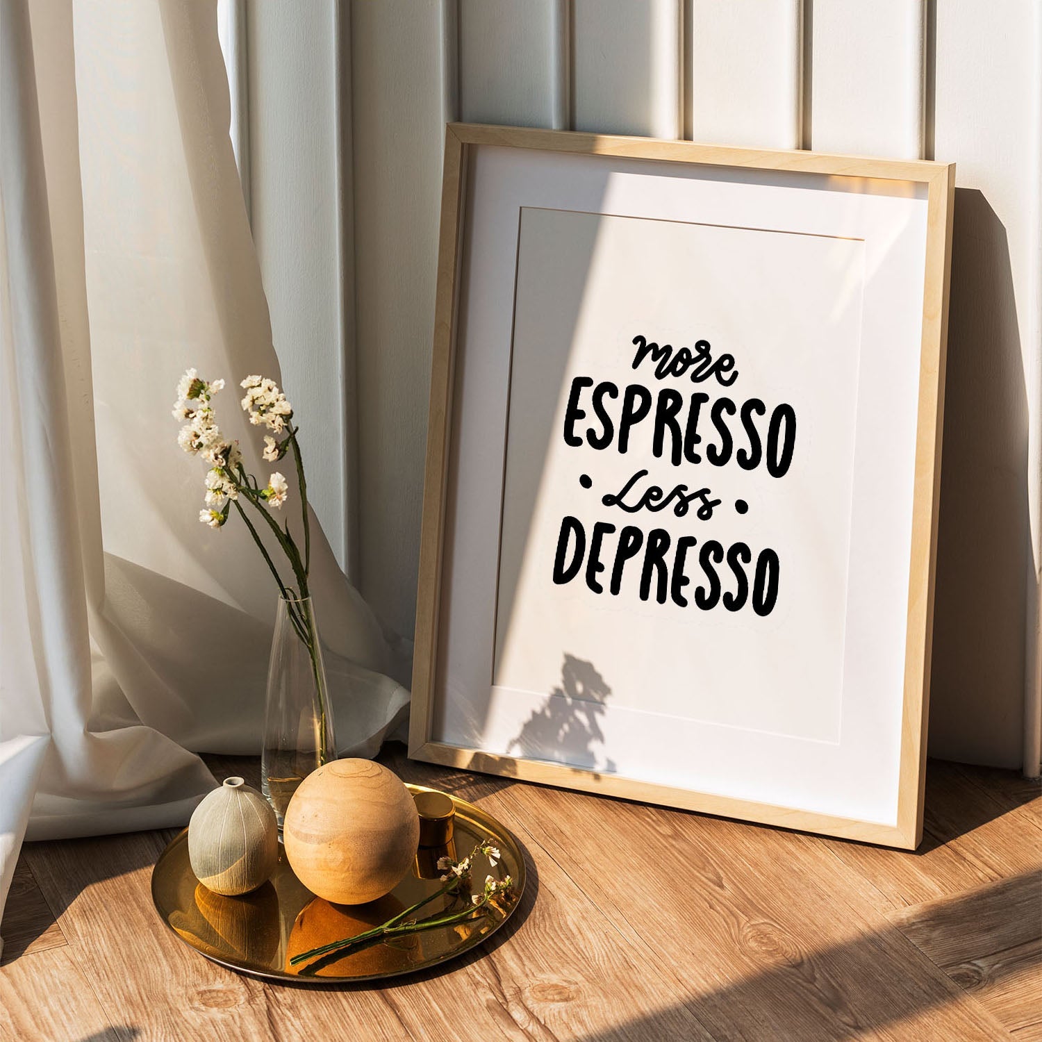 Wes Co Gallery Poster Espresso Quote 5 x 7" Home Goods - Coffee  Art Print