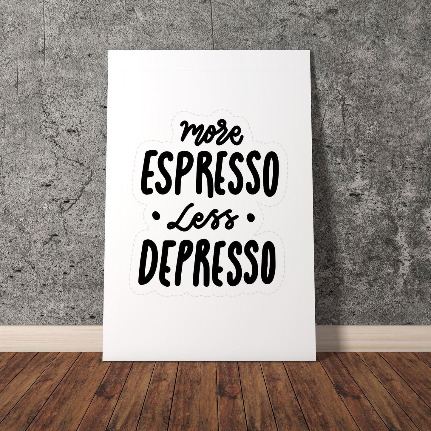 Wes Co Gallery Poster Espresso Quote 11 x 17" Home Goods - Coffee  Art Print