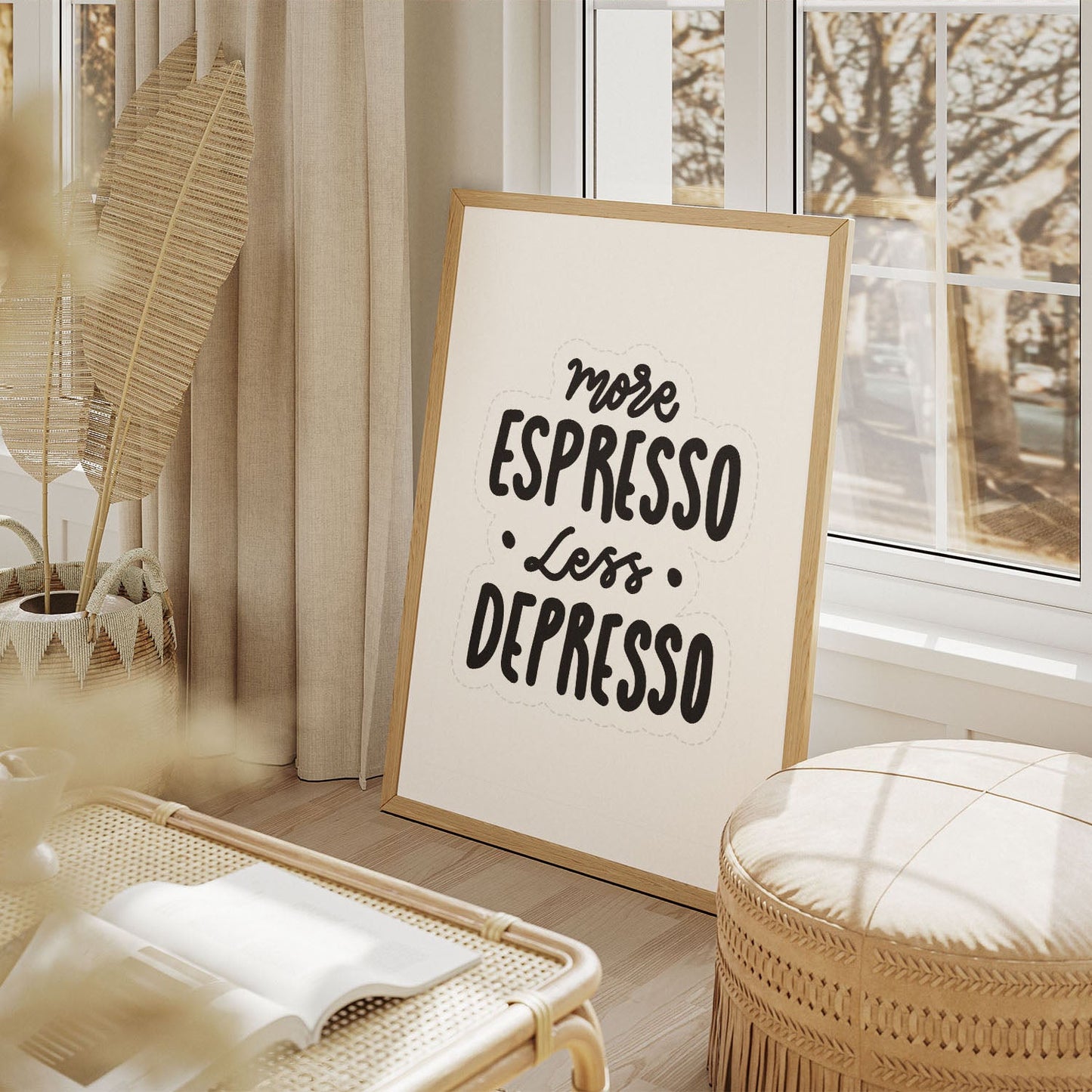 Wes Co Gallery Poster Espresso Quote 11 x 17" Home Goods - Coffee  Art Print