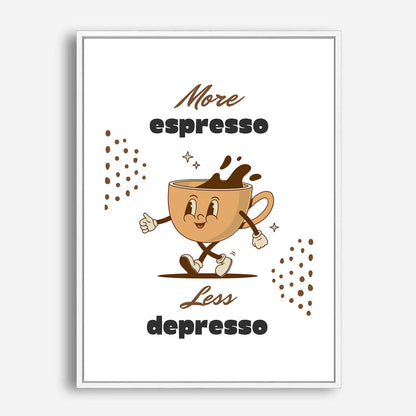 Wes Co Gallery Poster Energetic Espresso Motivational Coffee 5 x 7" Home Goods - Coffee  Art Print