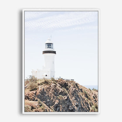 Wes Co Gallery Poster Byron Bay Cliffside Lighthouse 8 x 10" Home Goods - Nature  Art Print