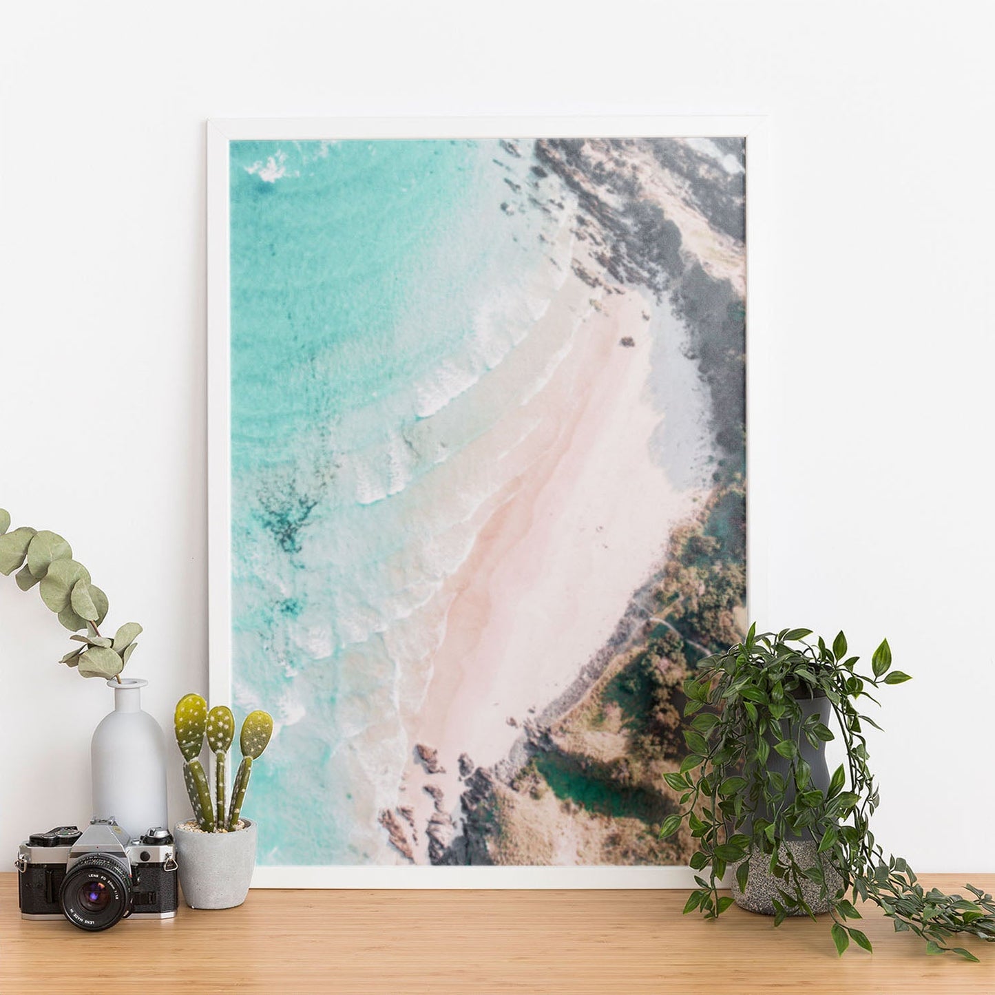 Wes Co Gallery Poster Aerial Pristine Beach 11 x 17" Home Goods - Nature  Art Print