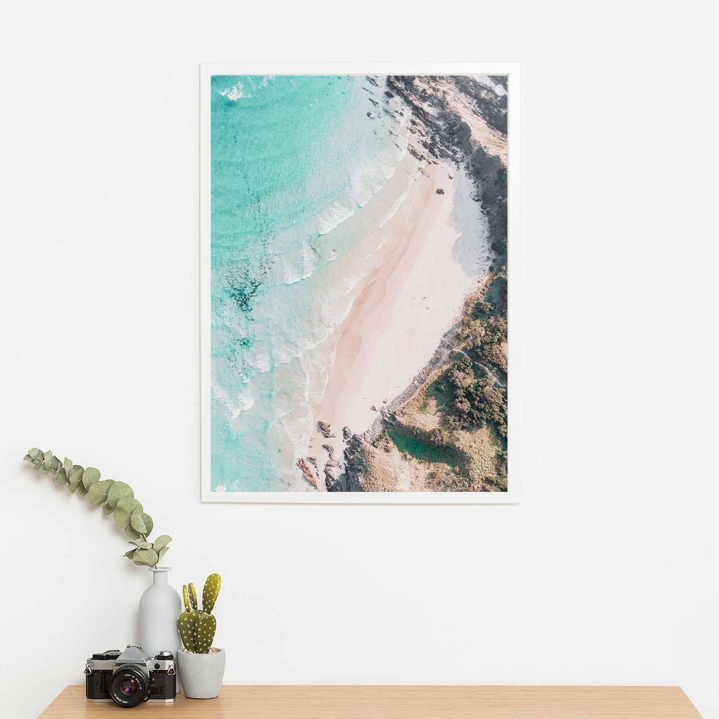 Wes Co Gallery Poster Aerial Pristine Beach 11 x 17" Home Goods - Nature  Art Print