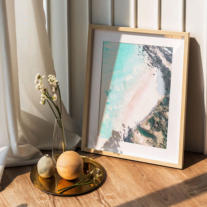 Wes Co Gallery Poster Aerial Pristine Beach 5 x 7" Home Goods - Nature  Art Print