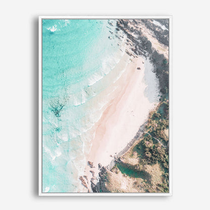 Wes Co Gallery Poster Aerial Pristine Beach 8 x 10" Home Goods - Nature  Art Print