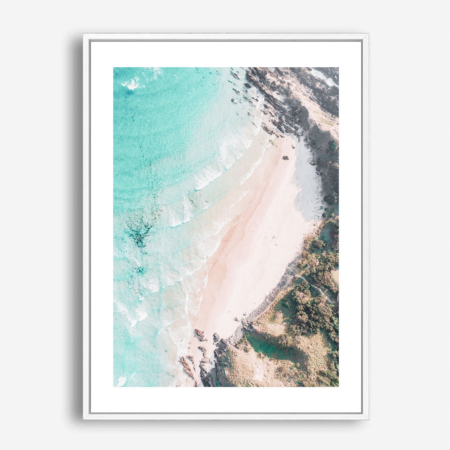 Wes Co Gallery Poster Aerial Pristine Beach 5 x 7" Home Goods - Nature  Art Print