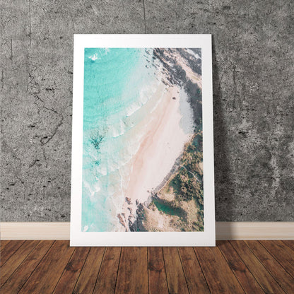 Wes Co Gallery Poster Aerial Pristine Beach 8 x 10" Home Goods - Nature  Art Print