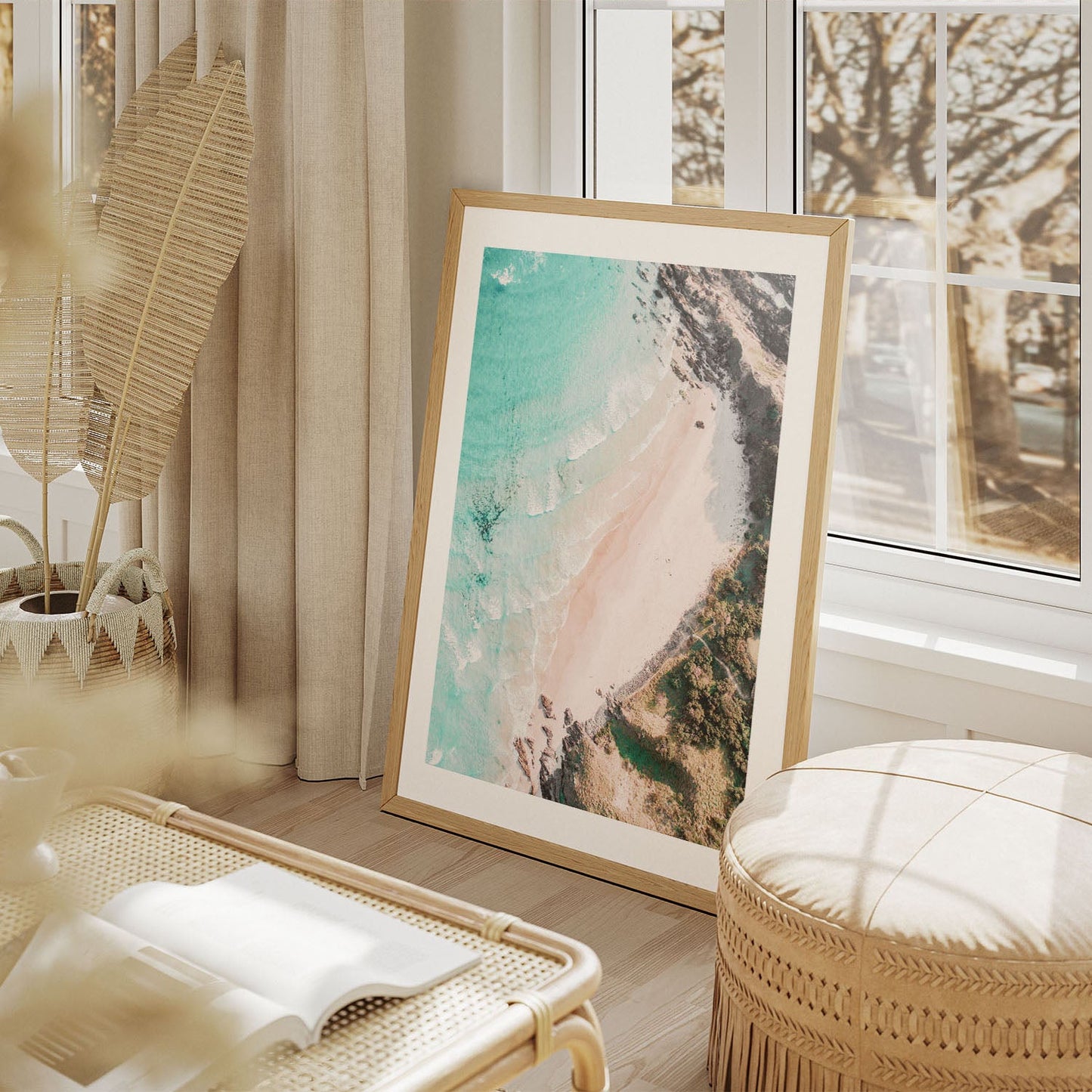 Wes Co Gallery Poster Aerial Pristine Beach 8 x 10" Home Goods - Nature  Art Print