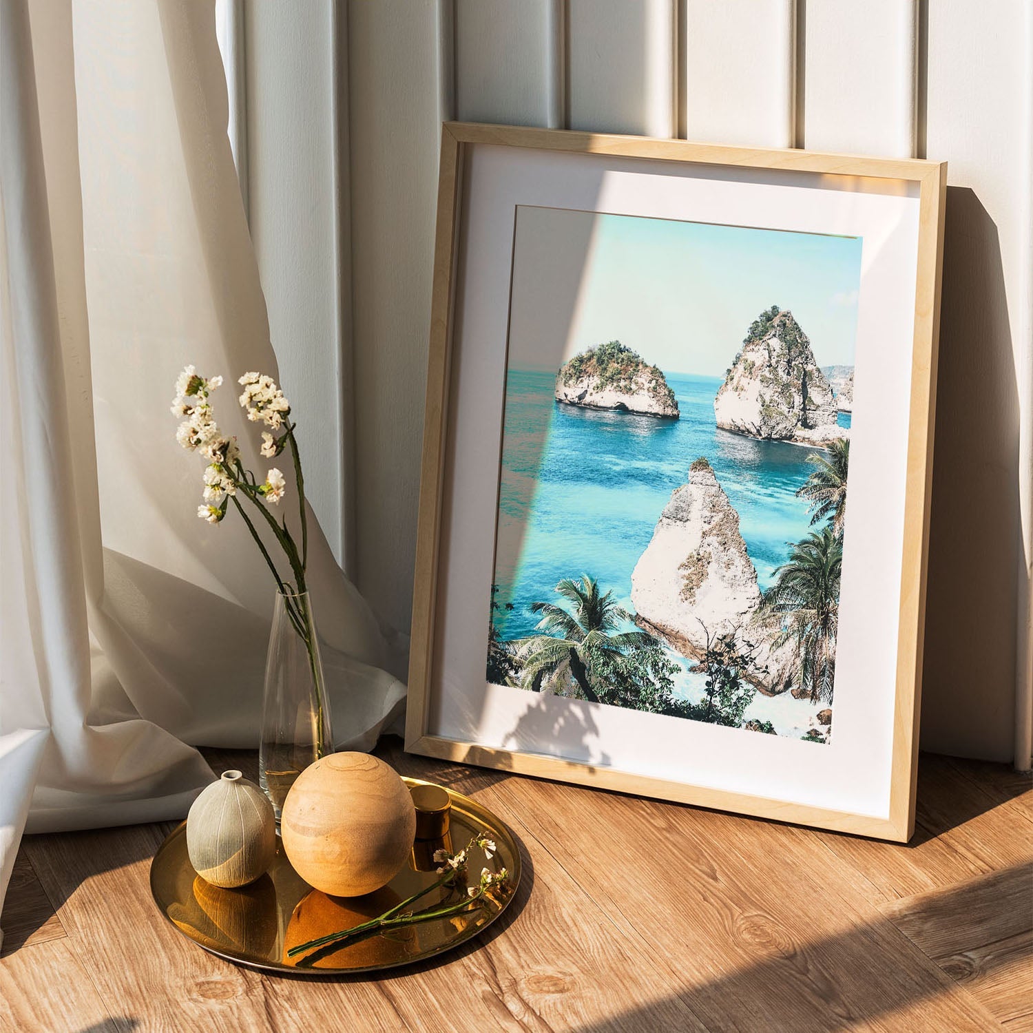 Wes Co Gallery Poster Serene Coastal Rock Formations 5 x 7" Home Goods - Nature  Art Print