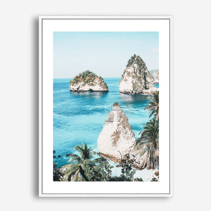 Wes Co Gallery Poster Serene Coastal Rock Formations 5 x 7" Home Goods - Nature  Art Print