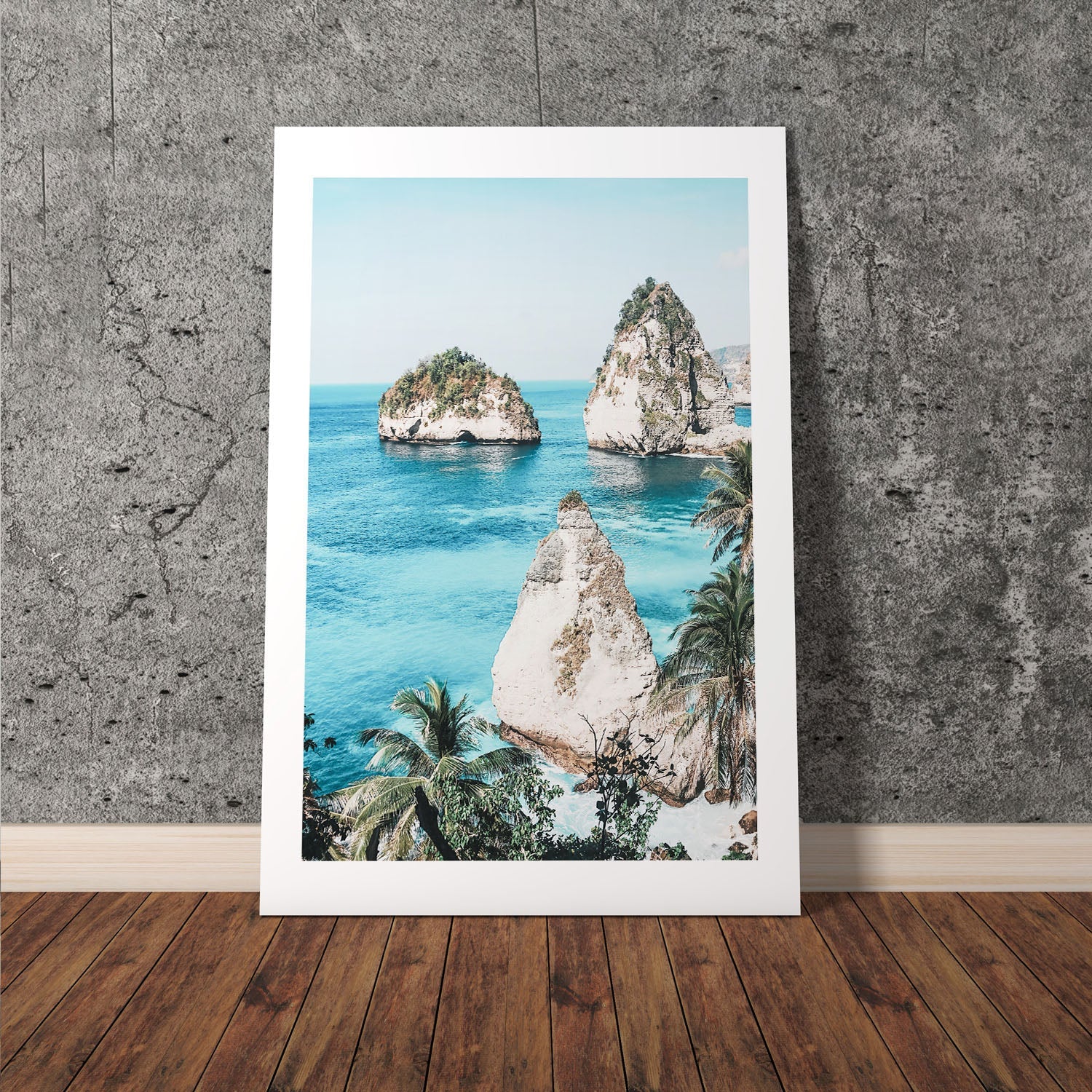 Wes Co Gallery Poster Serene Coastal Rock Formations 8 x 10" Home Goods - Nature  Art Print