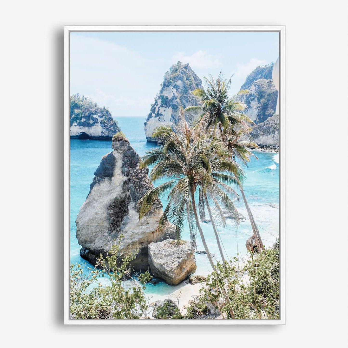 Wes Co Gallery Poster Tropical Oasis with Rock Islands 8 x 10" Home Goods - Nature  Art Print