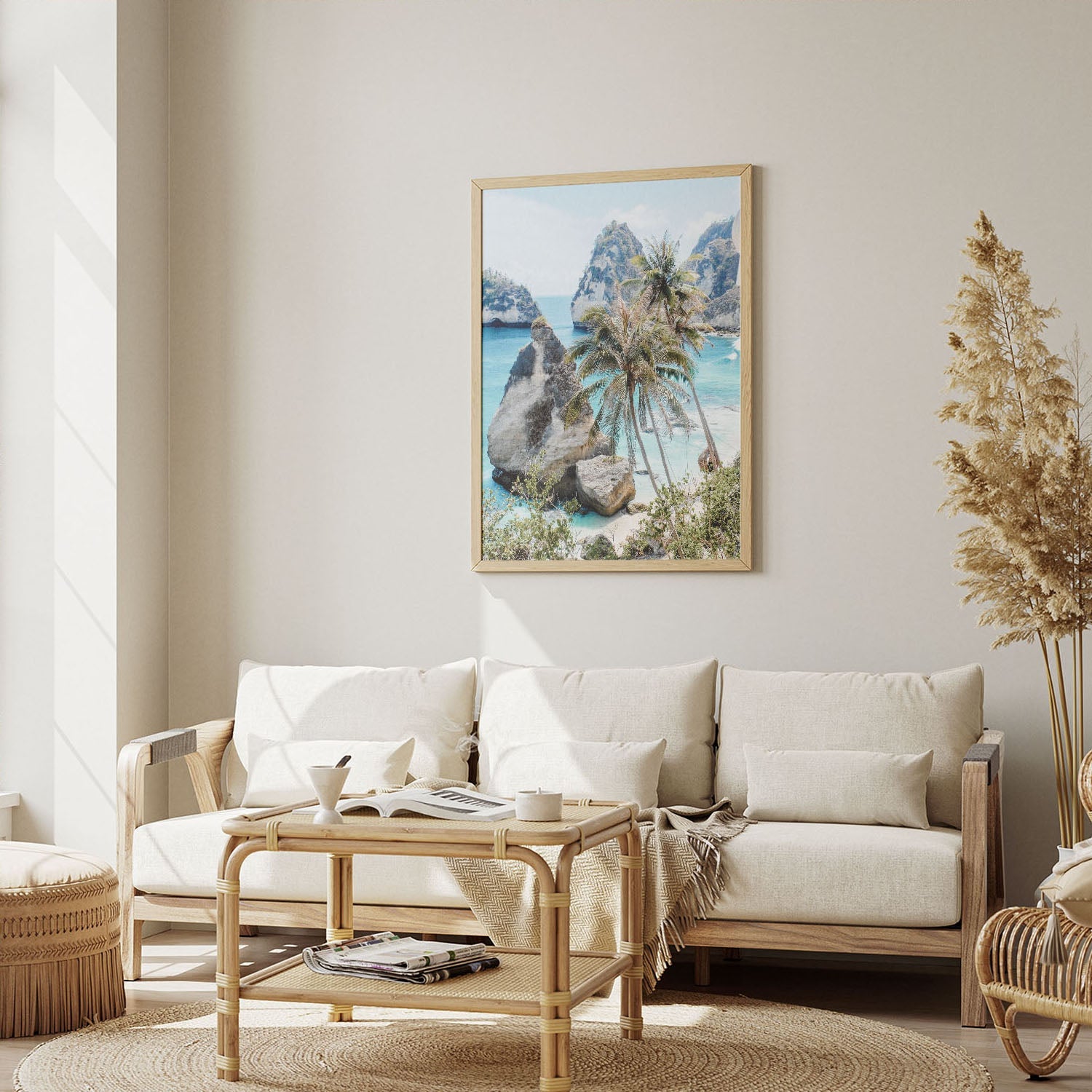 Wes Co Gallery Poster Tropical Oasis with Rock Islands 8 x 10" Home Goods - Nature  Art Print