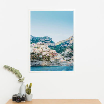 Wes Co Gallery Poster Amalfi Cliffside 11 x 17" Home Goods - Nature  Art Print