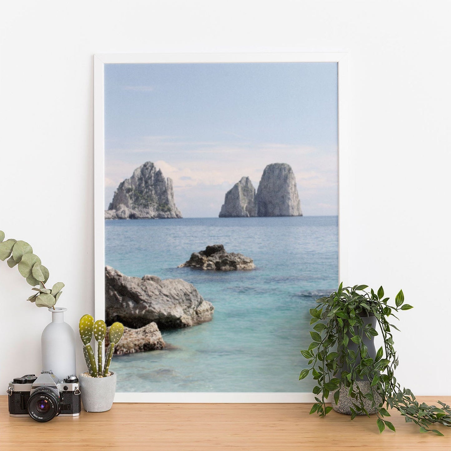 Wes Co Gallery Poster Rocky Outcrops in Calm Waters 11 x 17" Home Goods - Nature  Art Print