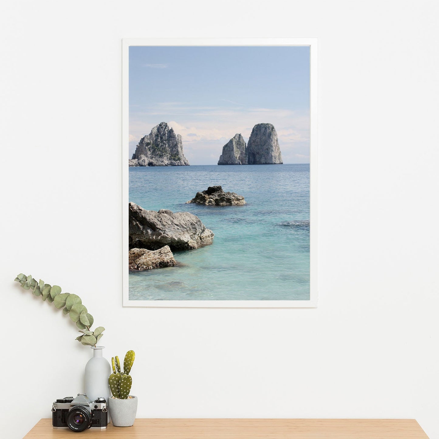 Wes Co Gallery Poster Rocky Outcrops in Calm Waters 11 x 17" Home Goods - Nature  Art Print