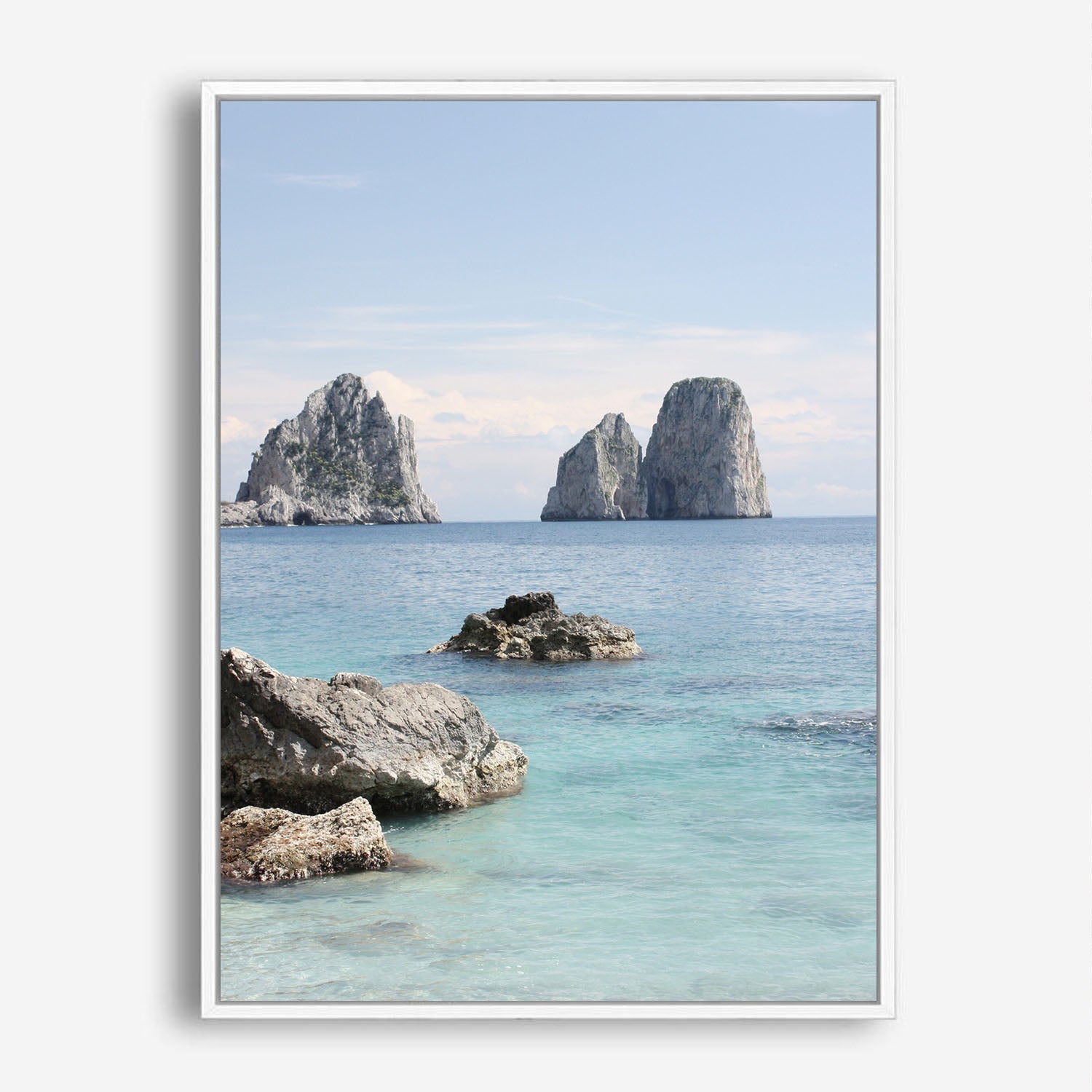 Wes Co Gallery Poster Rocky Outcrops in Calm Waters 8 x 10" Home Goods - Nature  Art Print