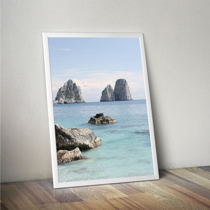 Wes Co Gallery Poster Rocky Outcrops in Calm Waters 11 x 17" Home Goods - Nature  Art Print