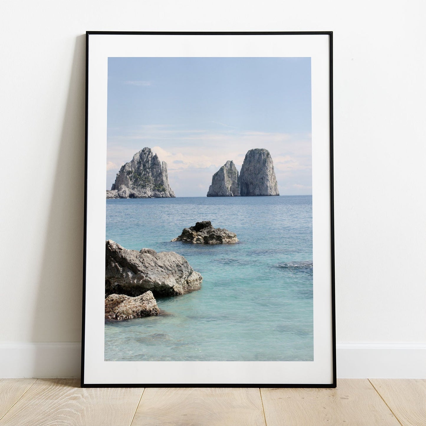 Wes Co Gallery Poster Rocky Outcrops in Calm Waters 5 x 7" Home Goods - Nature  Art Print