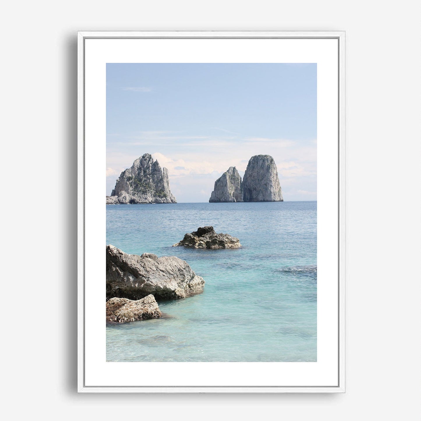 Wes Co Gallery Poster Rocky Outcrops in Calm Waters 5 x 7" Home Goods - Nature  Art Print