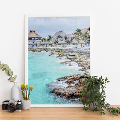 Wes Co Gallery Poster Tulum Beachfront Resort 11 x 17" Home Goods - Nature  Art Print