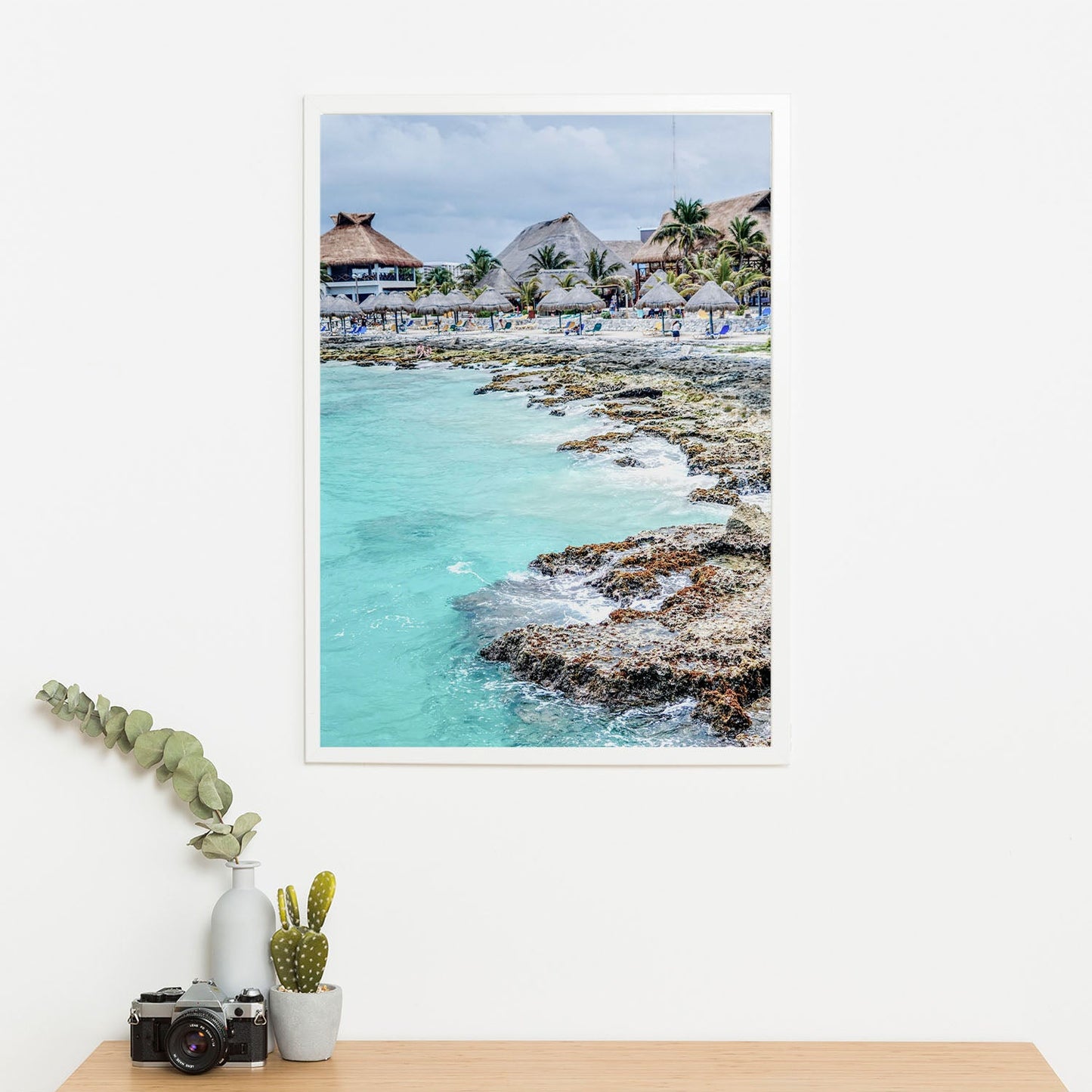 Wes Co Gallery Poster Tulum Beachfront Resort 11 x 17" Home Goods - Nature  Art Print