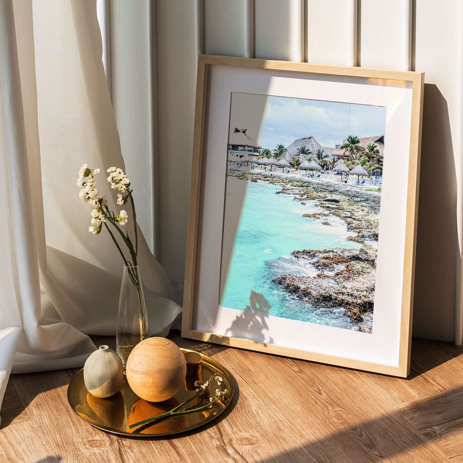 Wes Co Gallery Poster Tulum Beachfront Resort 5 x 7" Home Goods - Nature  Art Print