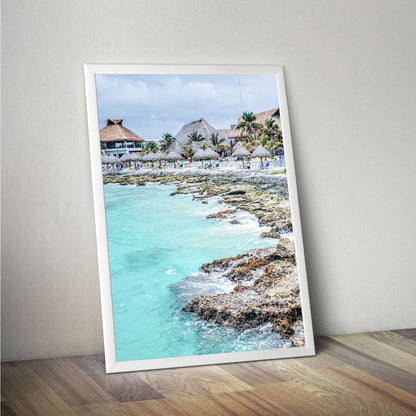 Wes Co Gallery Poster Tulum Beachfront Resort 11 x 17" Home Goods - Nature  Art Print