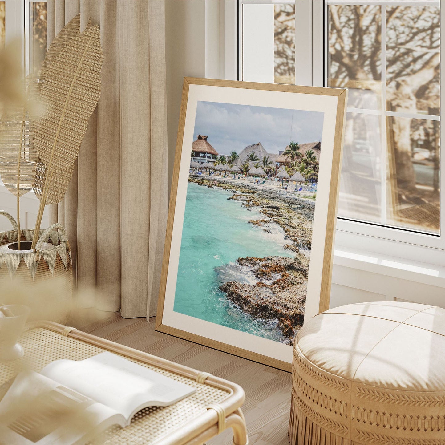 Wes Co Gallery Poster Tulum Beachfront Resort 8 x 10" Home Goods - Nature  Art Print