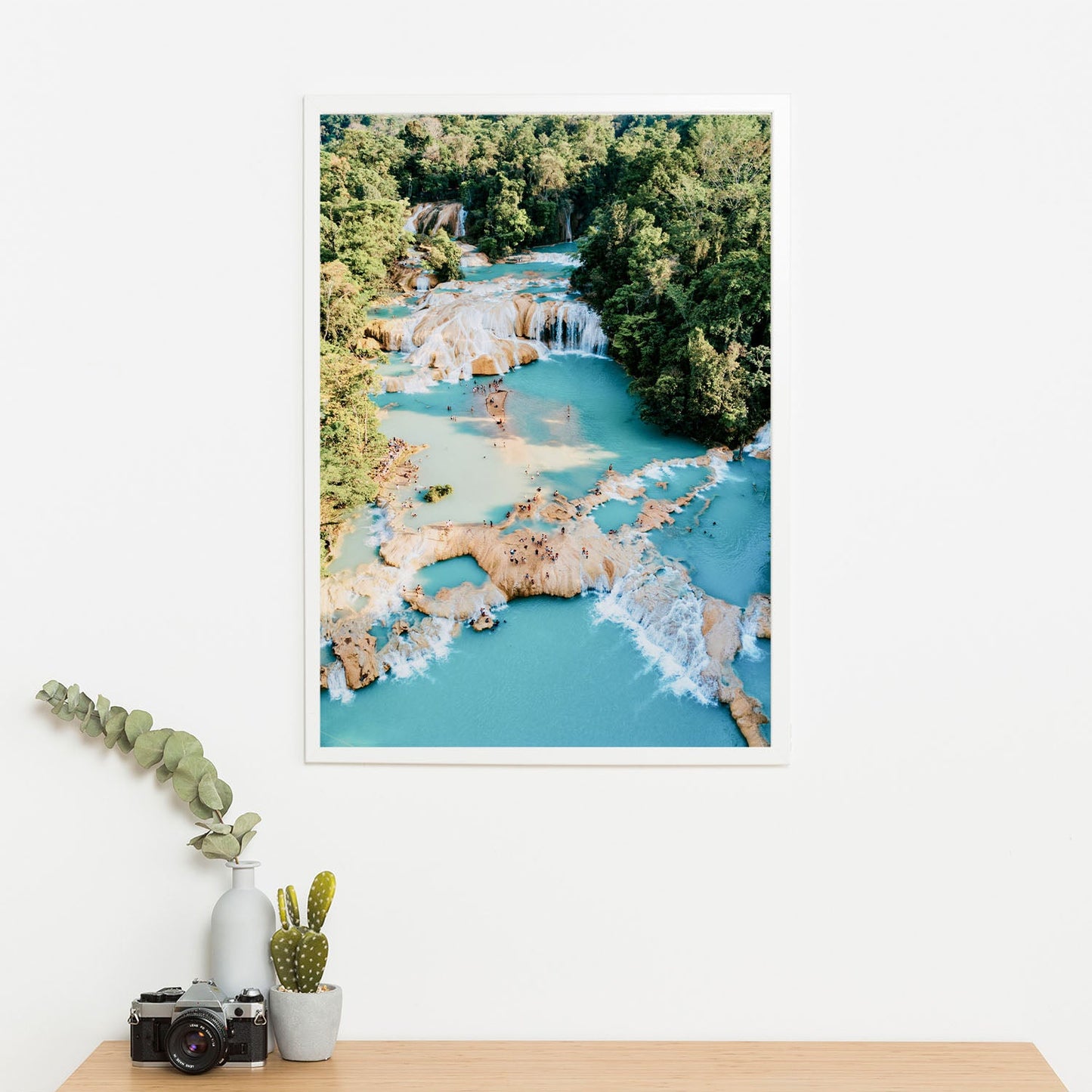 Wes Co Gallery Poster Cascading Tropical Waterfalls 11 x 17" Home Goods - Nature  Art Print