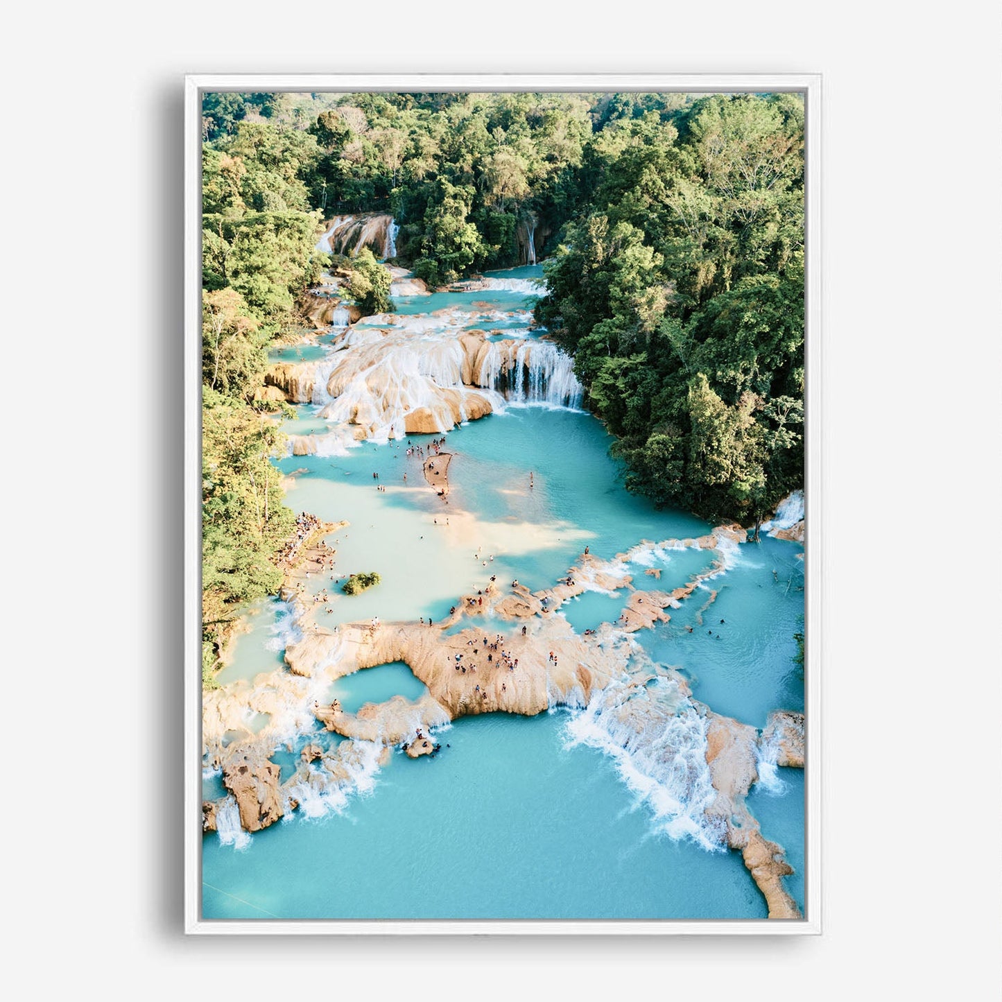 Wes Co Gallery Poster Cascading Tropical Waterfalls 8 x 10" Home Goods - Nature  Art Print