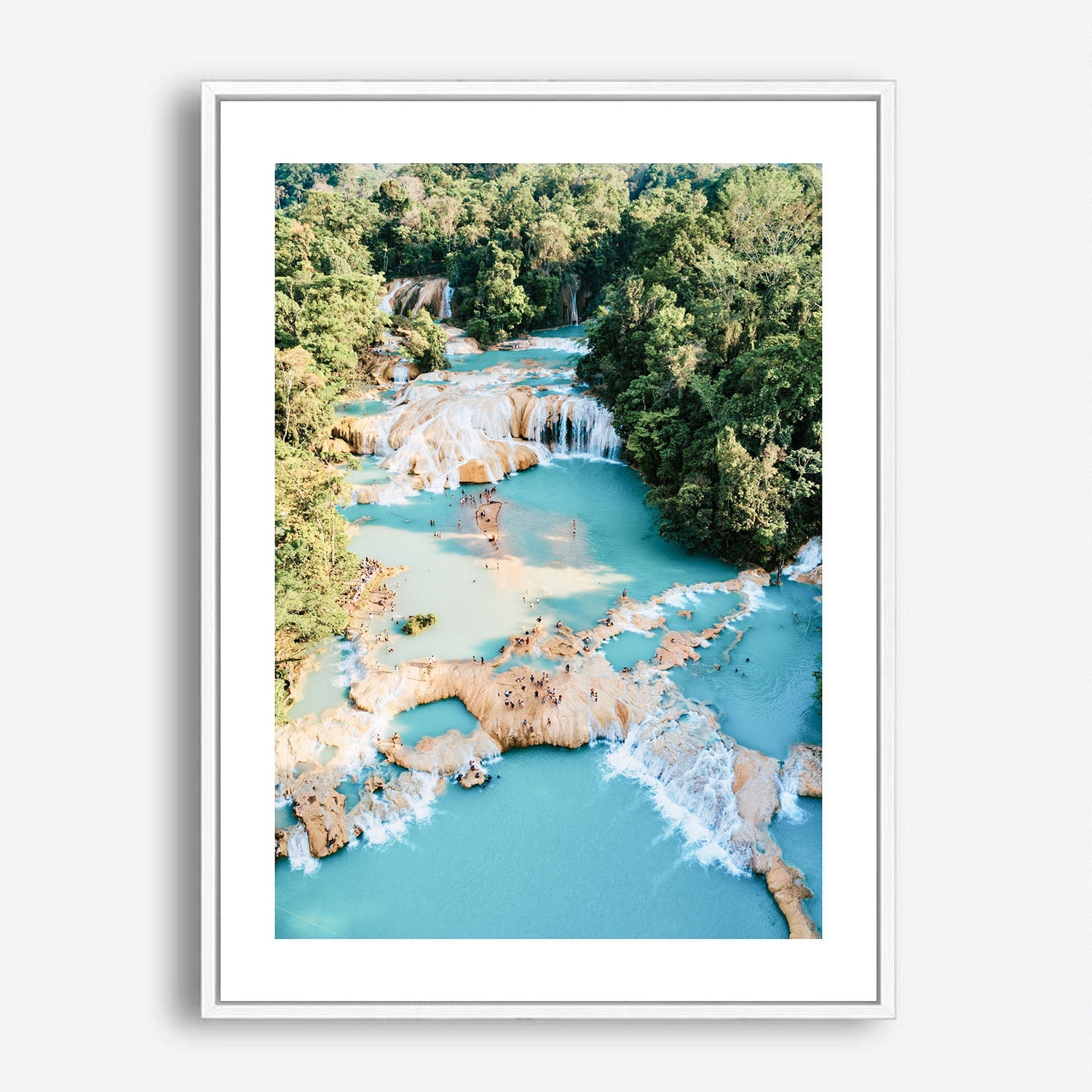 Wes Co Gallery Poster Cascading Tropical Waterfalls 5 x 7" Home Goods - Nature  Art Print