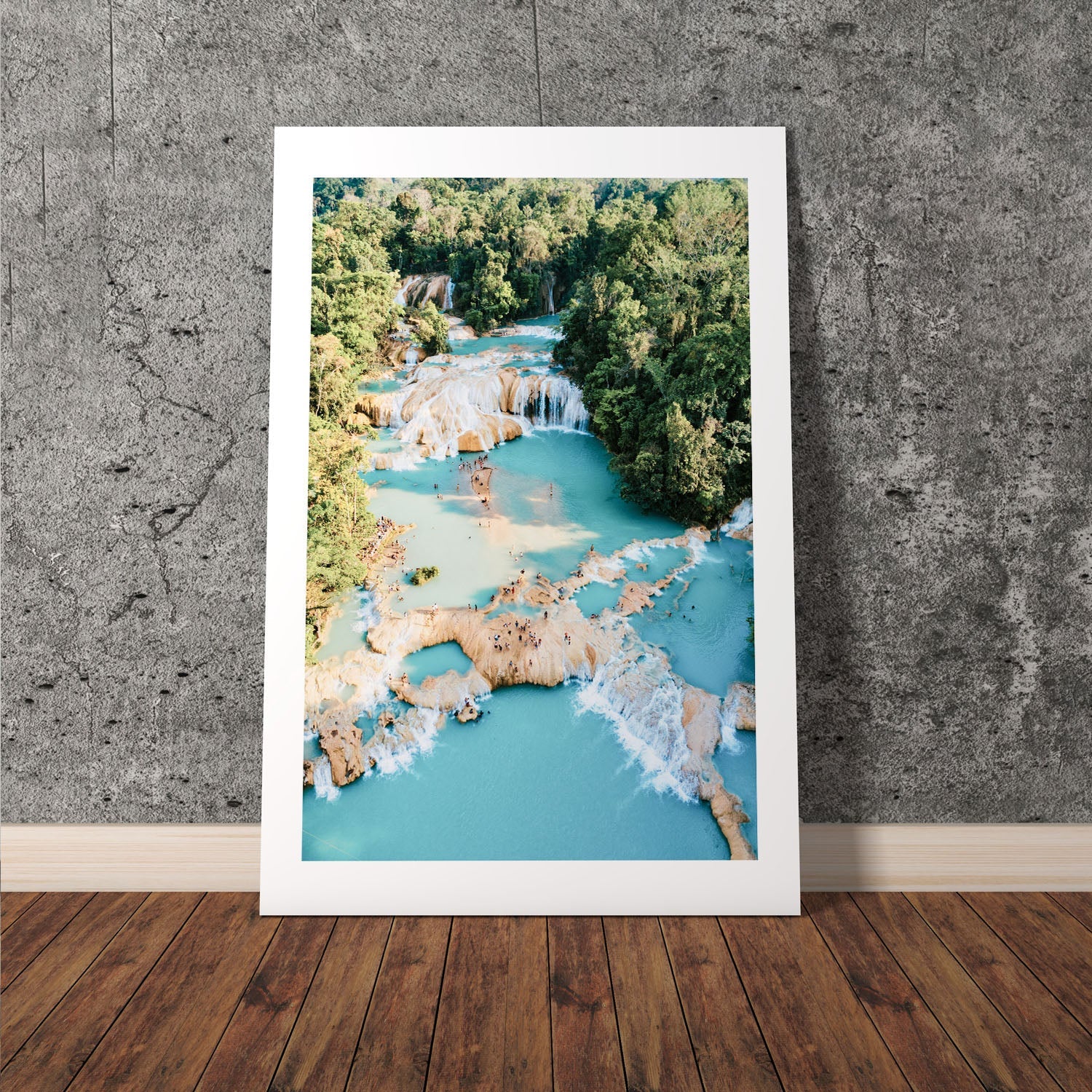 Wes Co Gallery Poster Cascading Tropical Waterfalls 8 x 10" Home Goods - Nature  Art Print