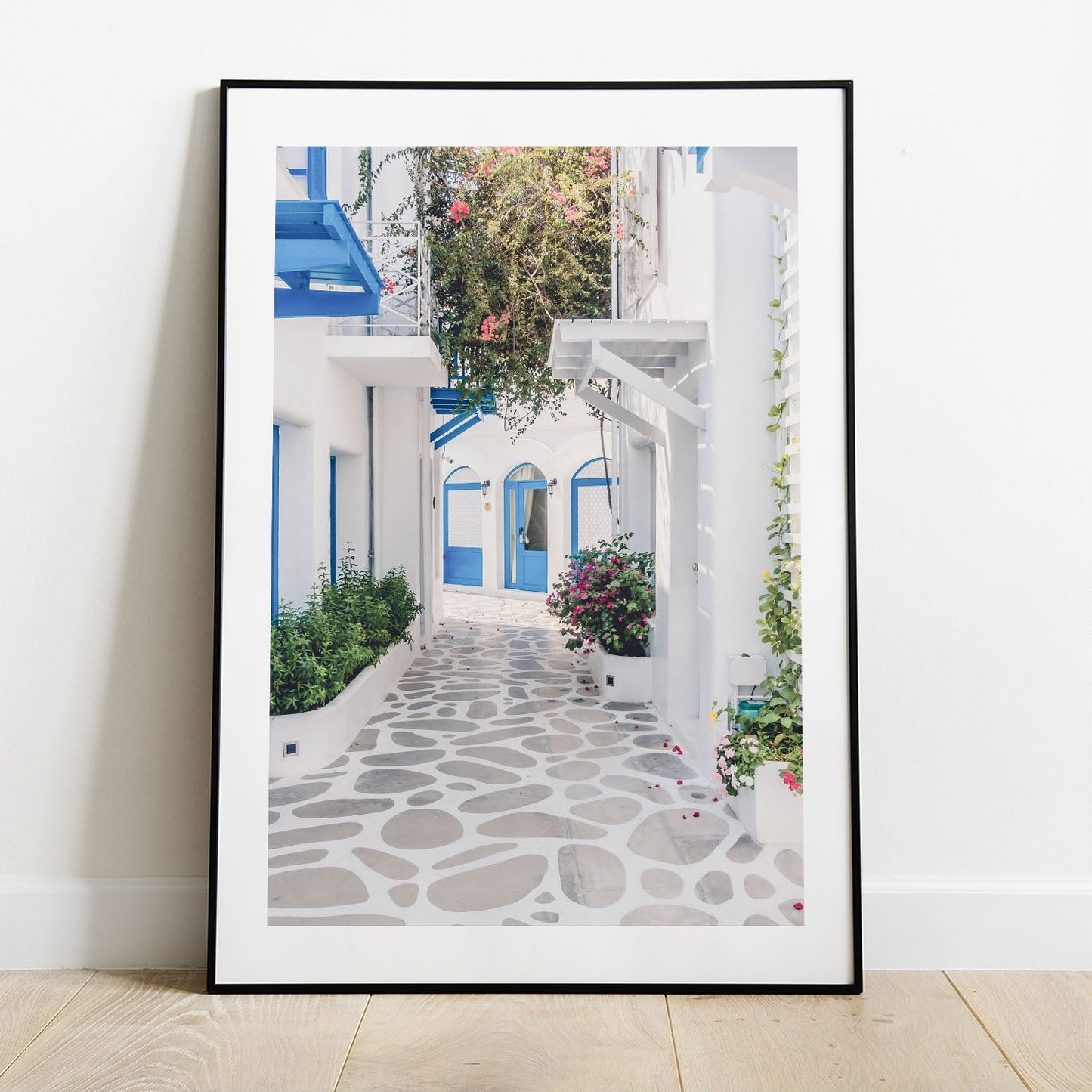 Wes Co Gallery Poster Santorini Alleyway 5 x 7" Home Goods - Nature  Art Print