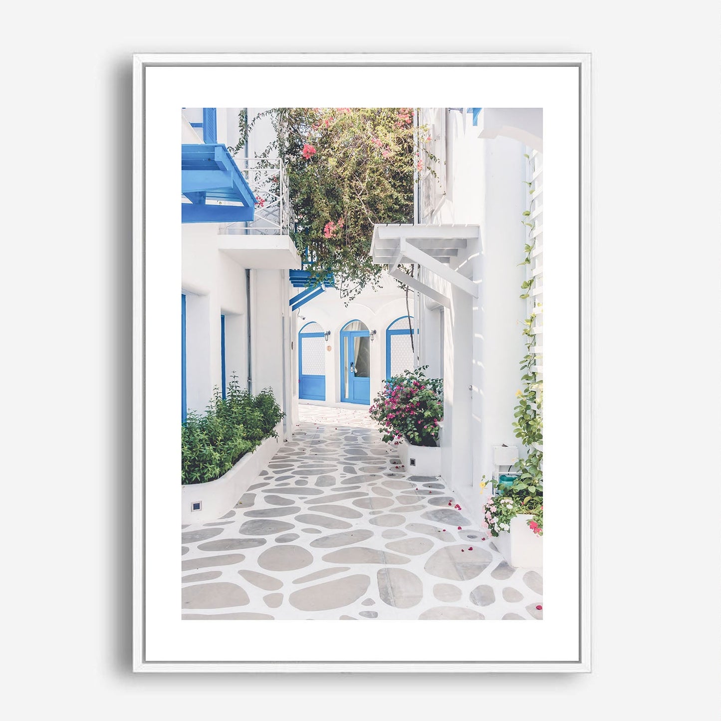 Wes Co Gallery Poster Santorini Alleyway 5 x 7" Home Goods - Nature  Art Print