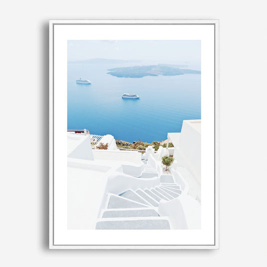 Wes Co Gallery Poster Seaside Stairs 5 x 7" Home Goods - Nature  Art Print