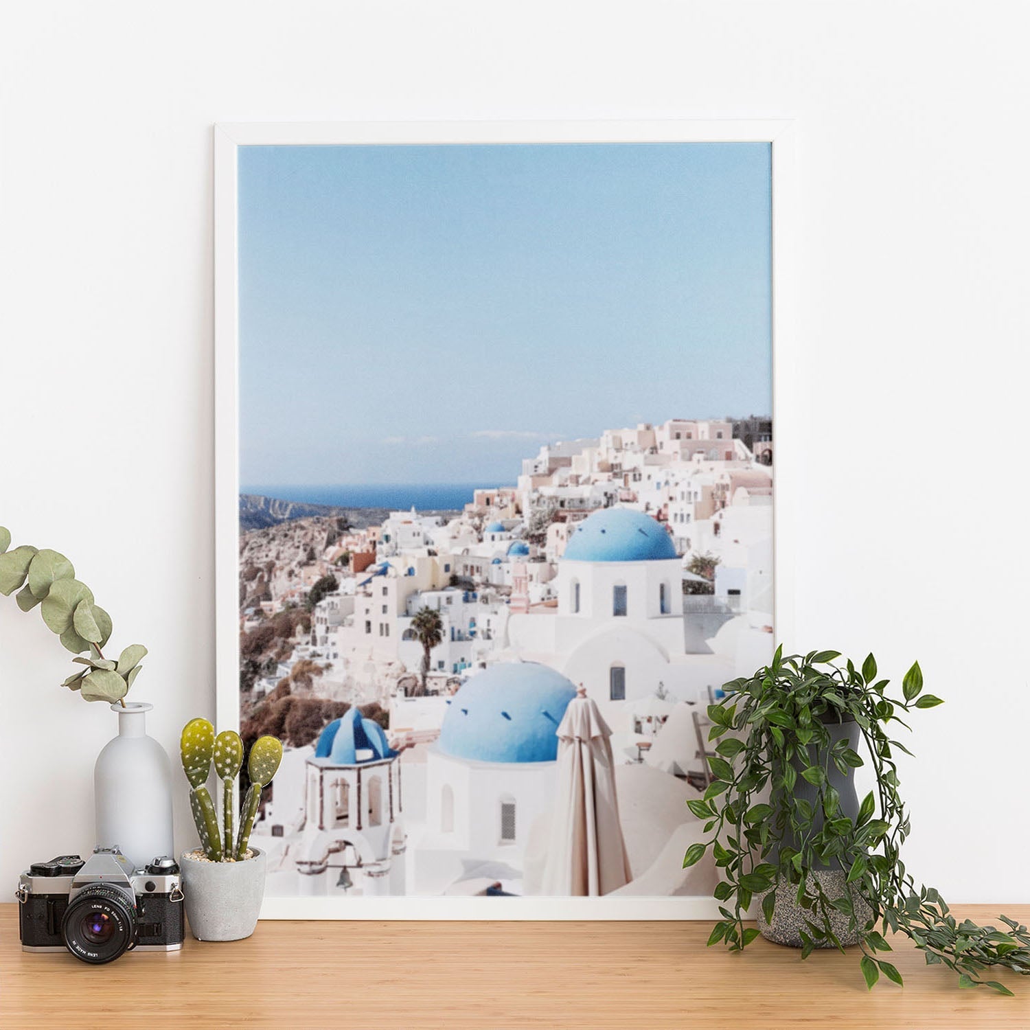 Wes Co Gallery Poster Santorini Skyline 11 x 17" Home Goods - Nature  Art Print