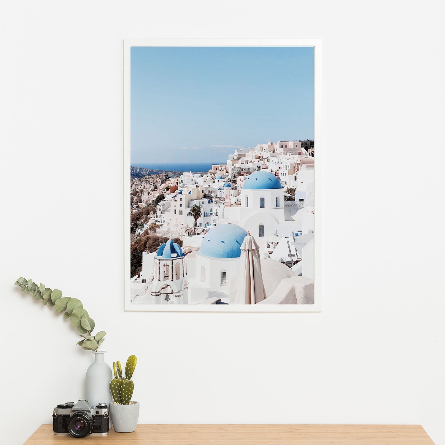 Wes Co Gallery Poster Santorini Skyline 11 x 17" Home Goods - Nature  Art Print