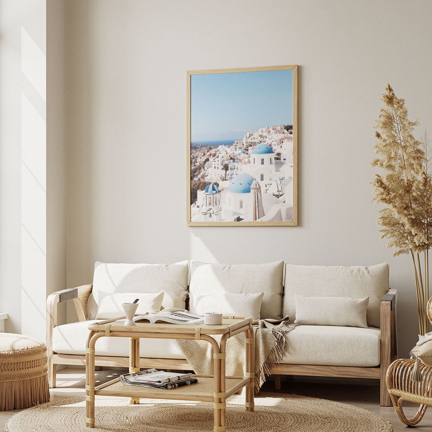 Wes Co Gallery Poster Santorini Skyline 8 x 10" Home Goods - Nature  Art Print