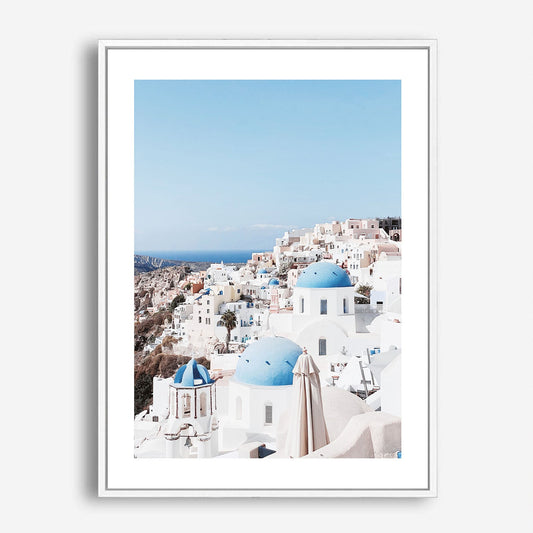 Wes Co Gallery Poster Santorini Skyline 5 x 7" Home Goods - Nature  Art Print