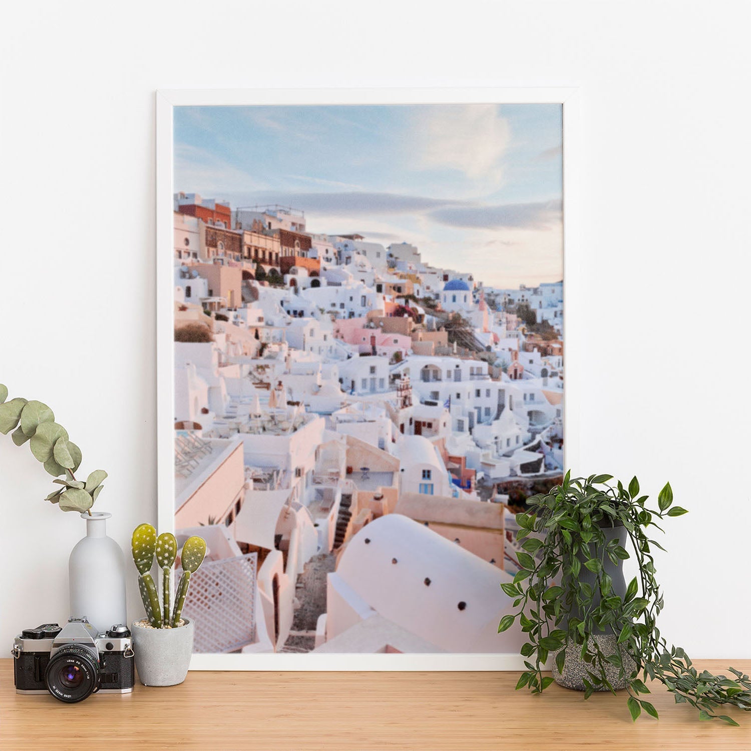 Wes Co Gallery Poster Santorini Sunset Glow 11 x 17" Home Goods - Nature  Art Print