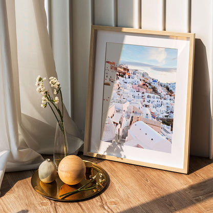 Wes Co Gallery Poster Santorini Sunset Glow 5 x 7" Home Goods - Nature  Art Print