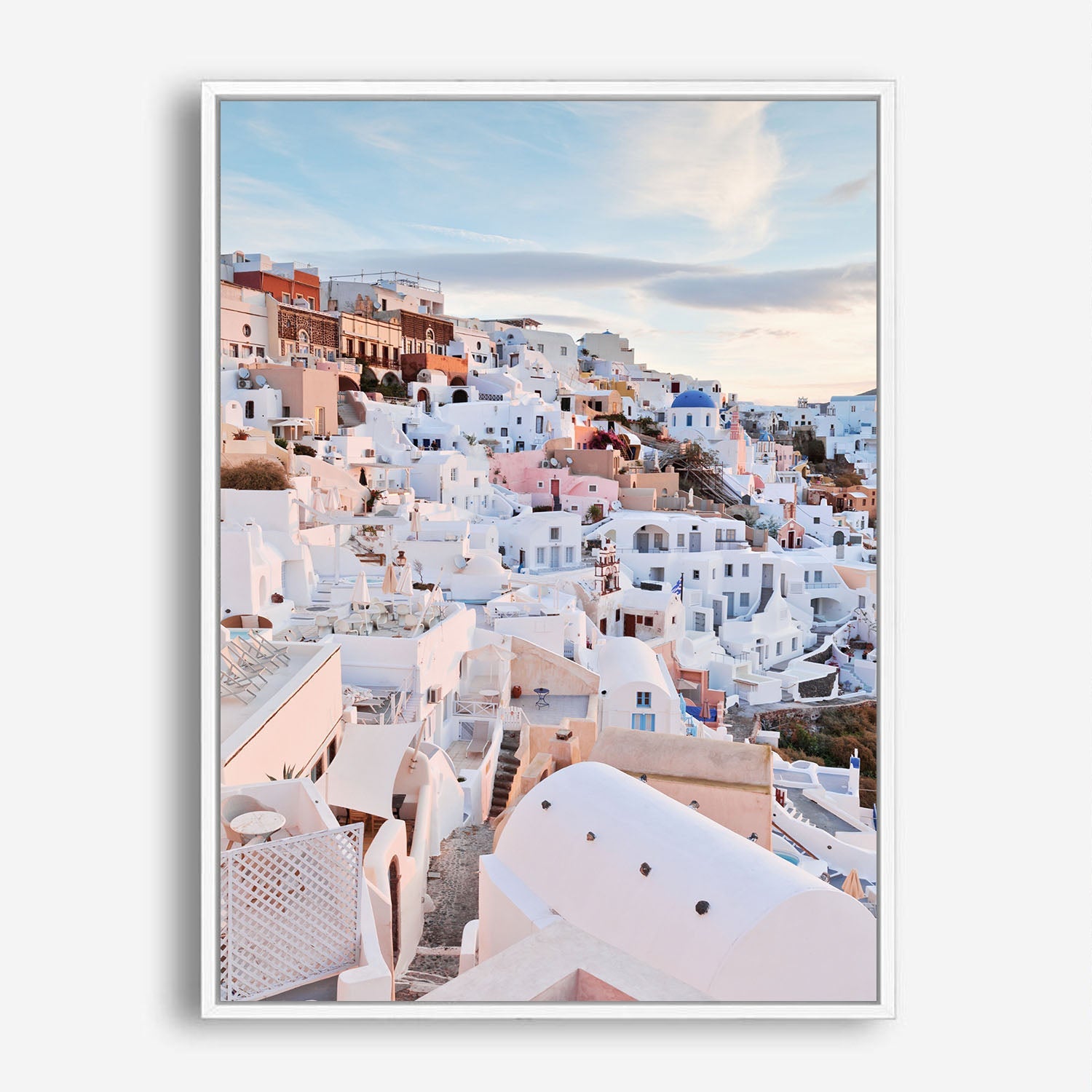 Wes Co Gallery Poster Santorini Sunset Glow 8 x 10" Home Goods - Nature  Art Print