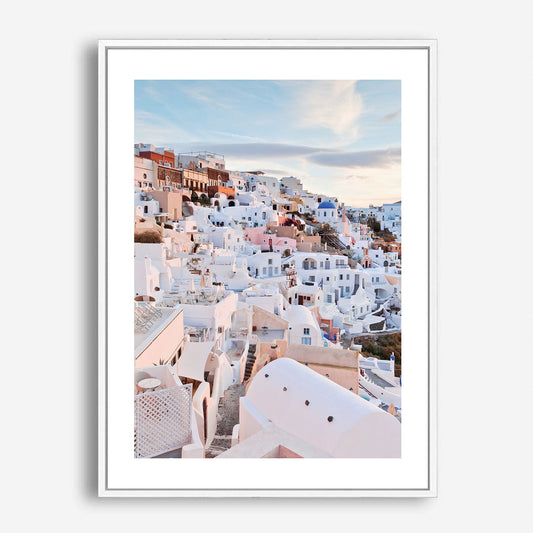 Wes Co Gallery Poster Santorini Sunset Glow 5 x 7" Home Goods - Nature  Art Print